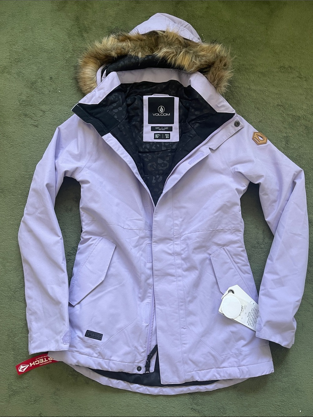 Volcom Faux-Fur Hooded Ski Jacket NWT